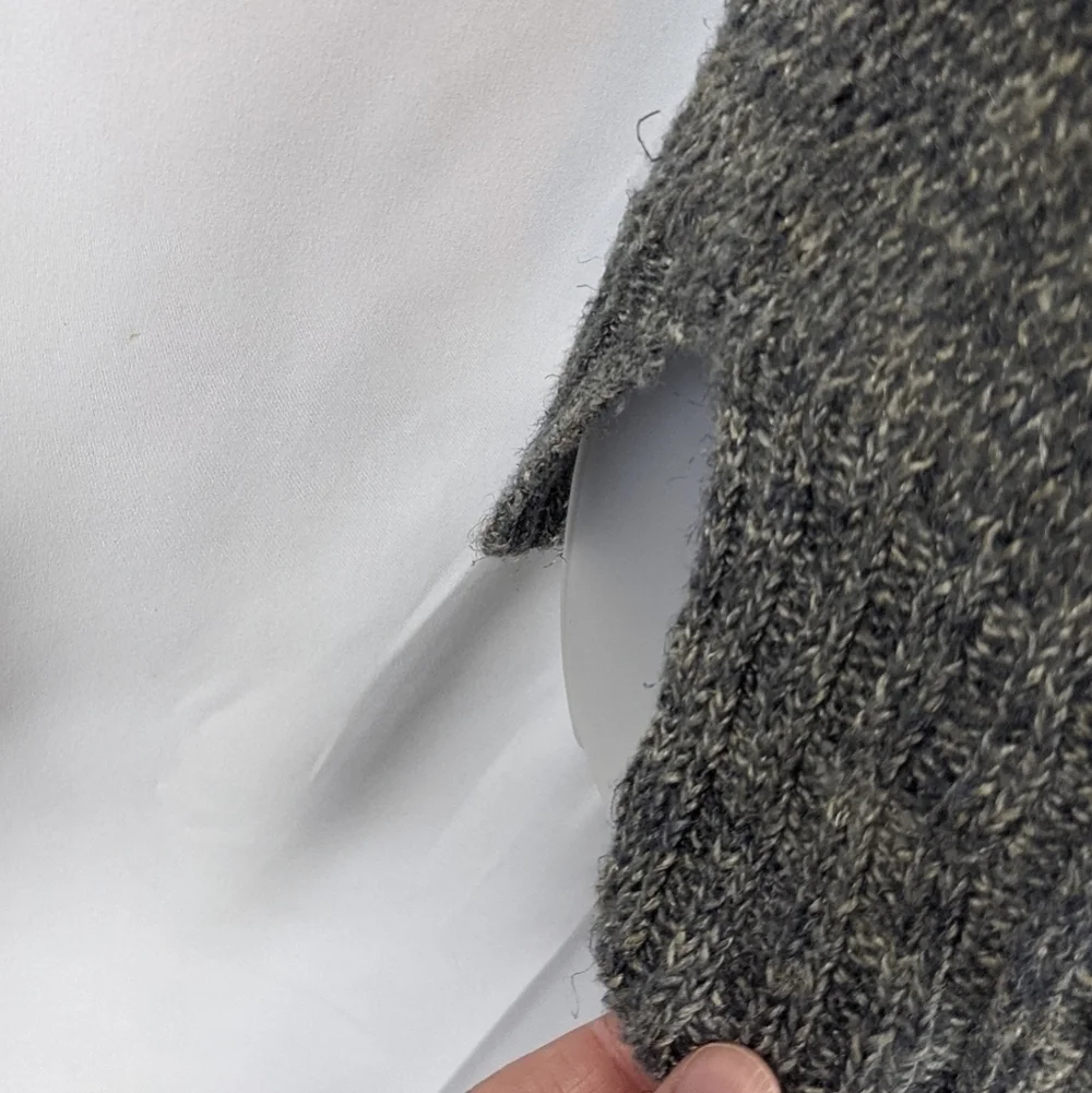 J Crew Variegated Wool Blend Short Sleeve Knit Sweater Sz M